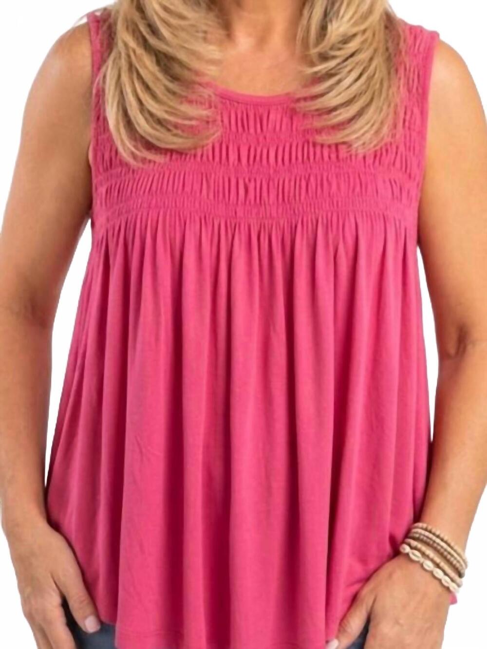 NEW ALLIE ROSE sydney smocked top in bubble gum